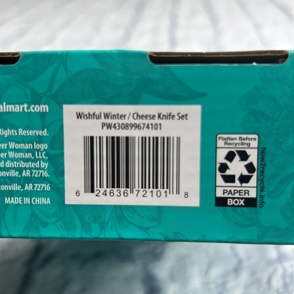 Pioneer Woman Wishful Winter 4-Piece Holiday Cheese Knife Set NEW in box